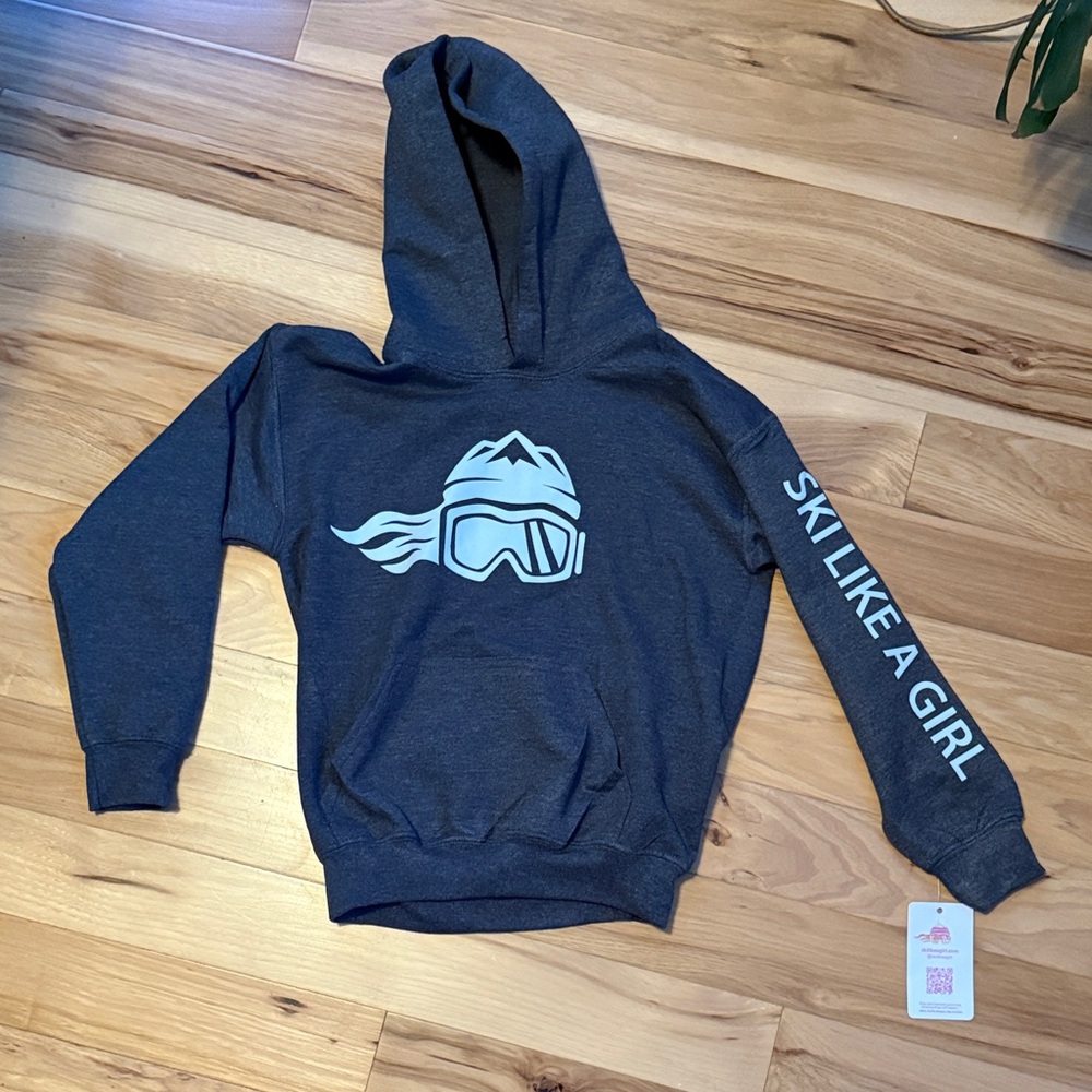Gray Ski Like a Girl Hoodie